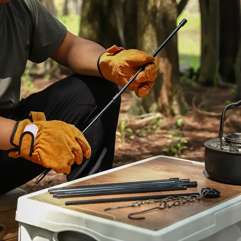 Camping Hanging Cooking Pot - Tripod Api Unggun Besar Luar Ruangan,