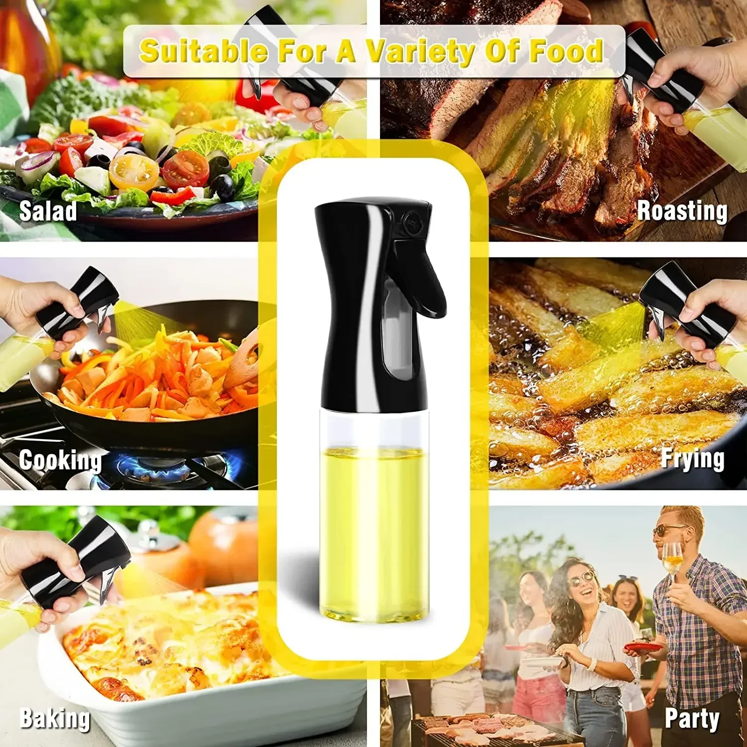 Camping Cooking Oil Bottle - Botol Semprot Minyak Plastik 500ml, Dispenser