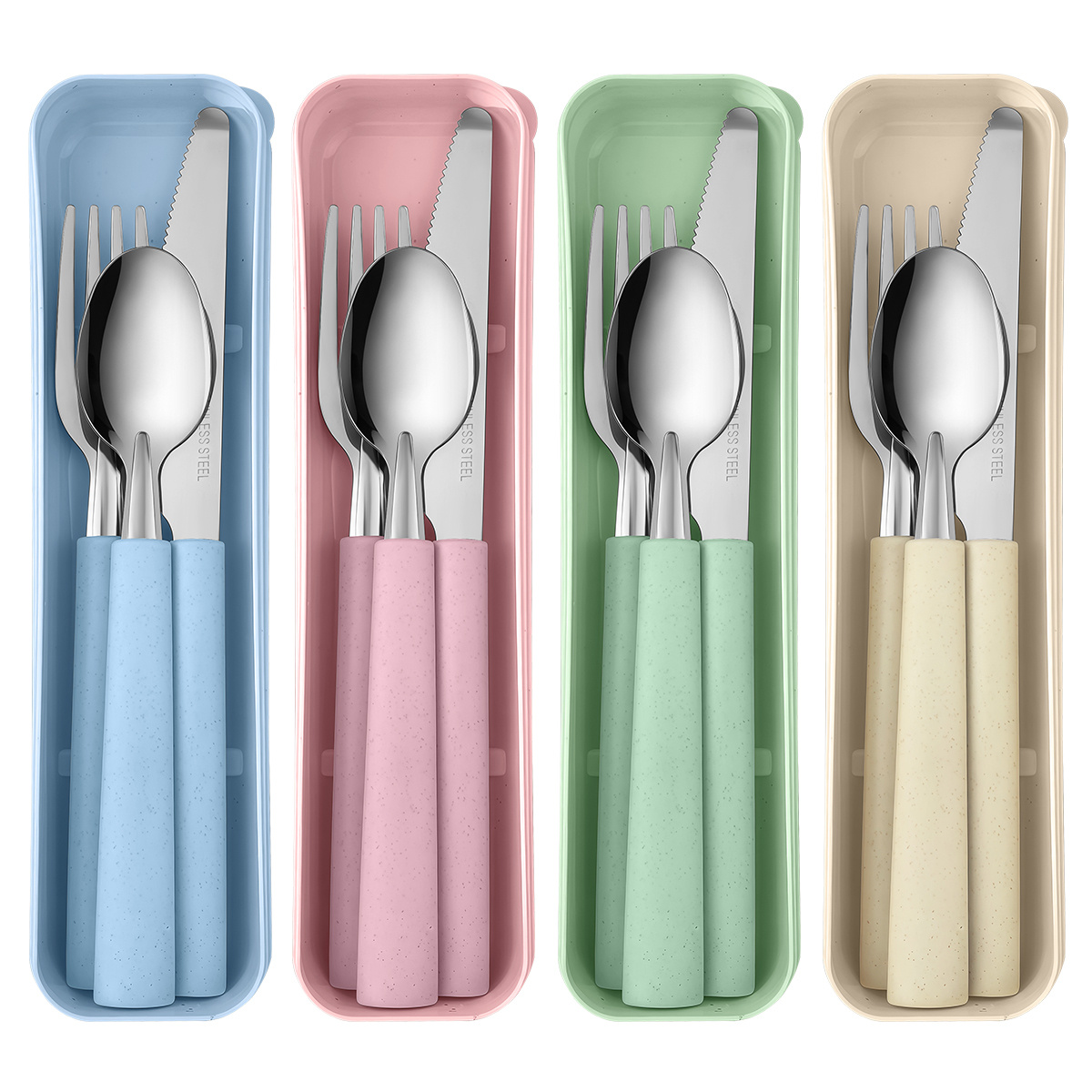 Camping Cooking Knife Set - 1 set peralatan makan portabel dari