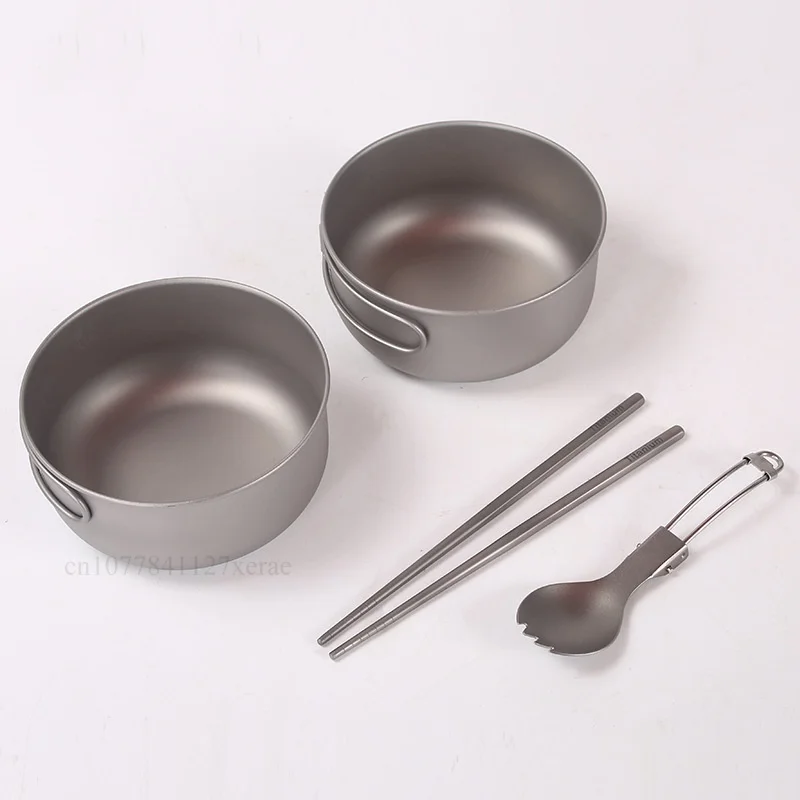 Camping Hanging Cooking Pot - Set Peralatan Masak Camping Titanium Murni