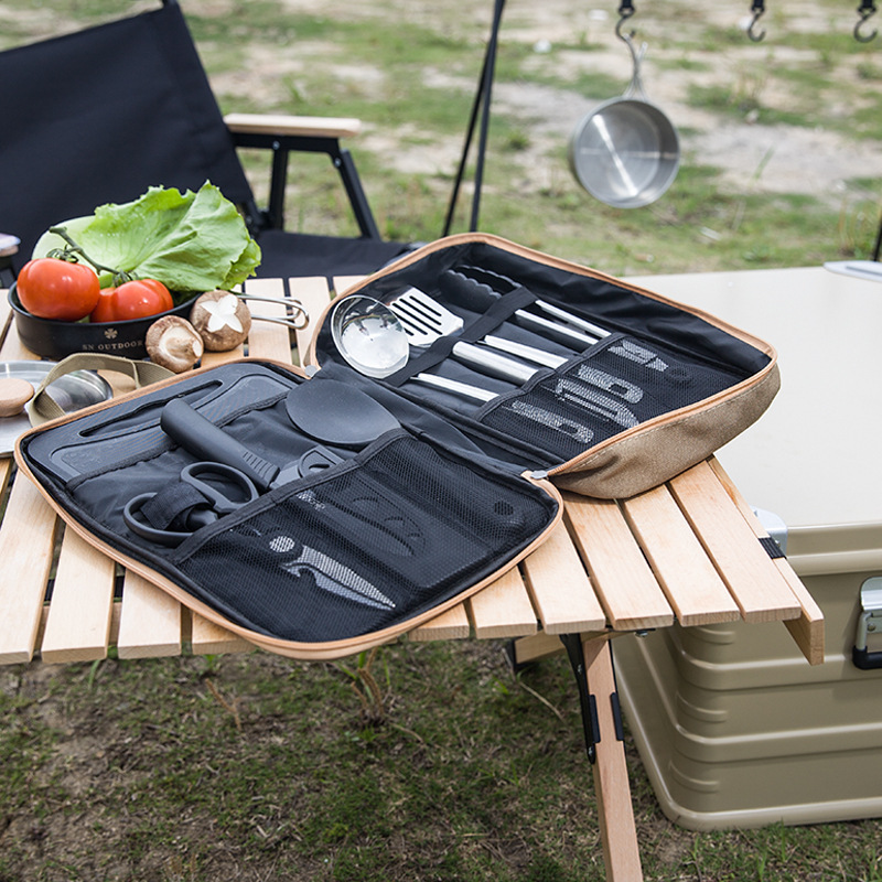 8 Buah Set Peralatan Masak Dap - Camping Cooking Roll ulasan dan harga