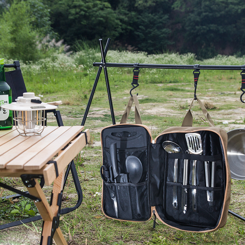 8 Buah Set Peralatan Masak Dap - Camping Cooking Roll ulasan dan harga