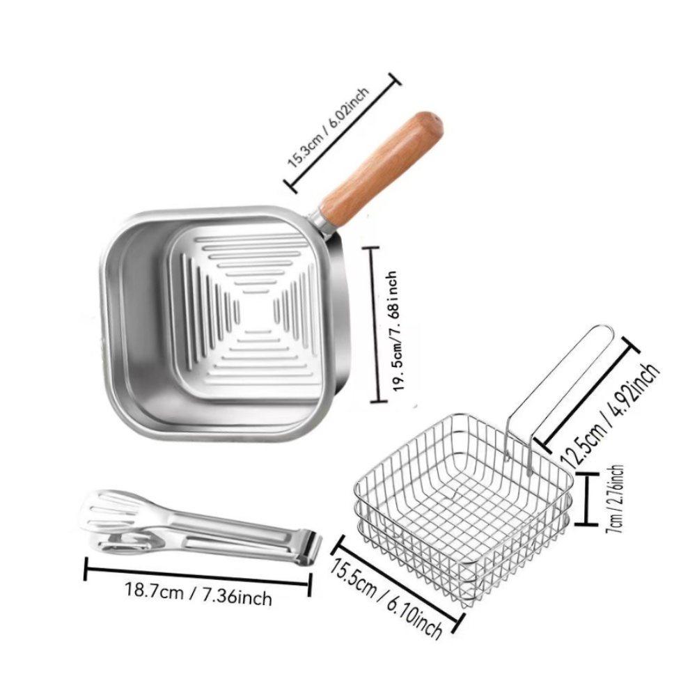 1 Set Wajan Penggorengan Perse - Camping Cooking Basket ulasan dan harga