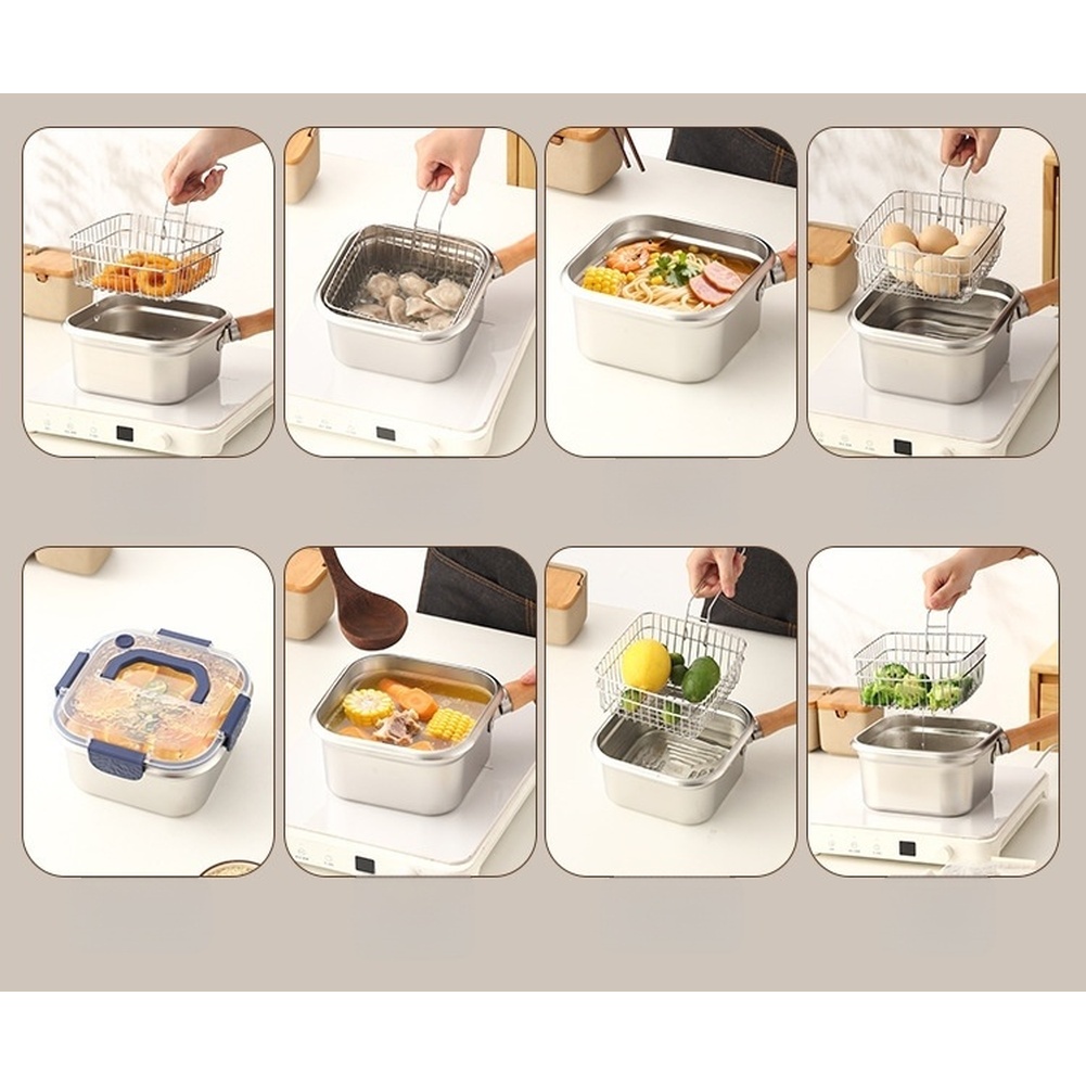 1 Set Wajan Penggorengan Perse - Camping Cooking Basket ulasan dan harga