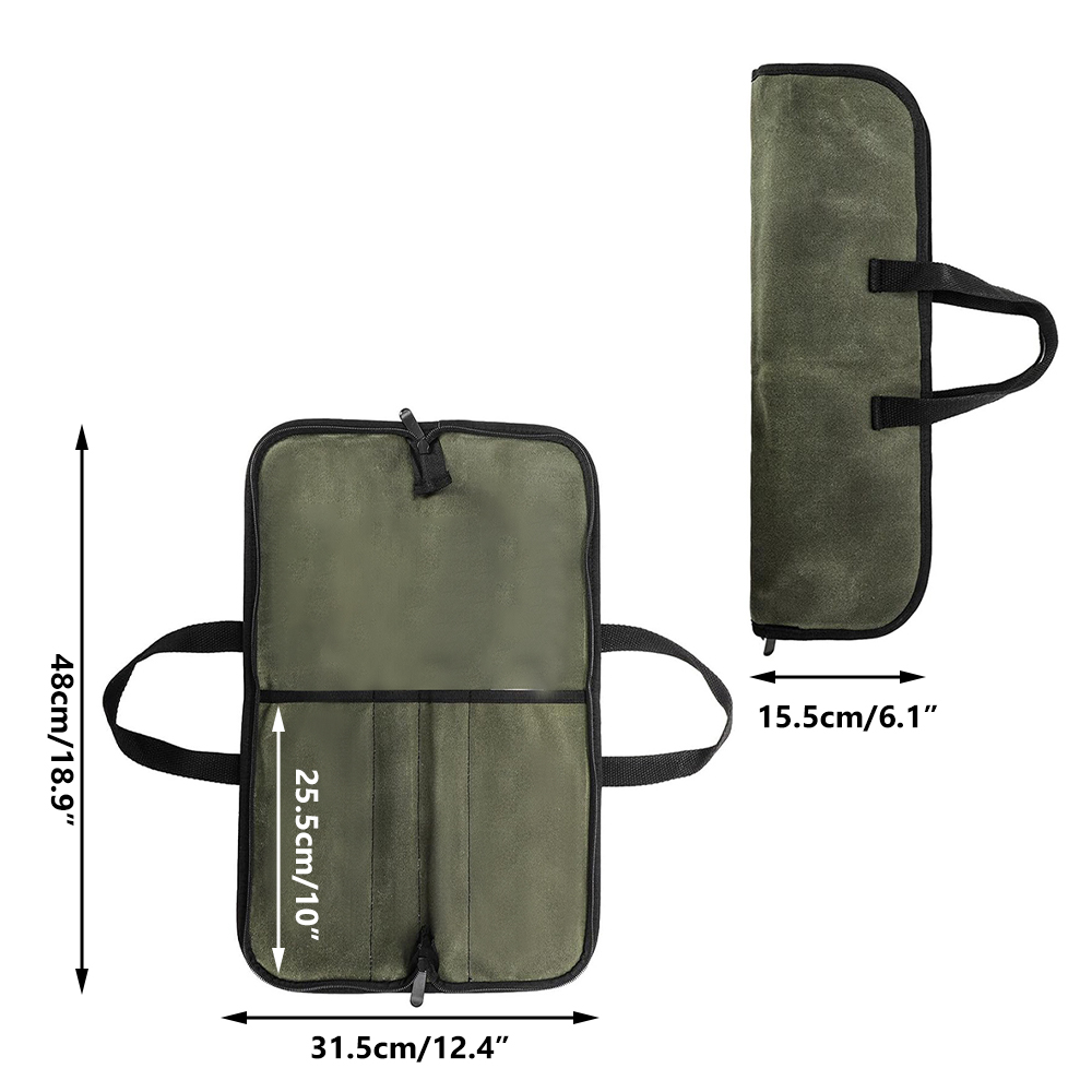 Tas Gulung Pisau Kanvas Berlap - Camping Cooking Roll ulasan dan harga