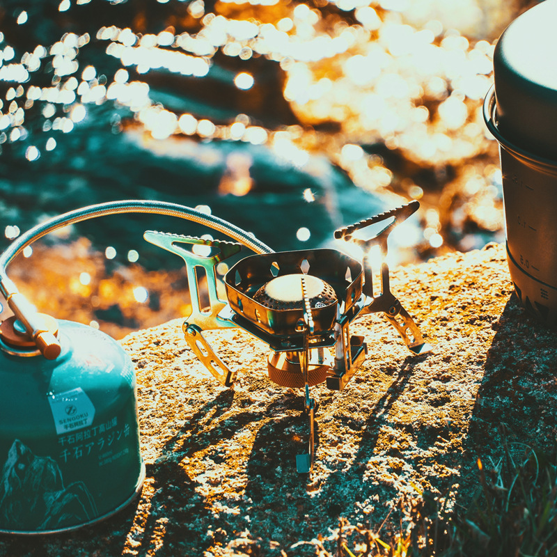 Kompor gas portabel tahan angi - Camping Cooking Canister ulasan dan harga