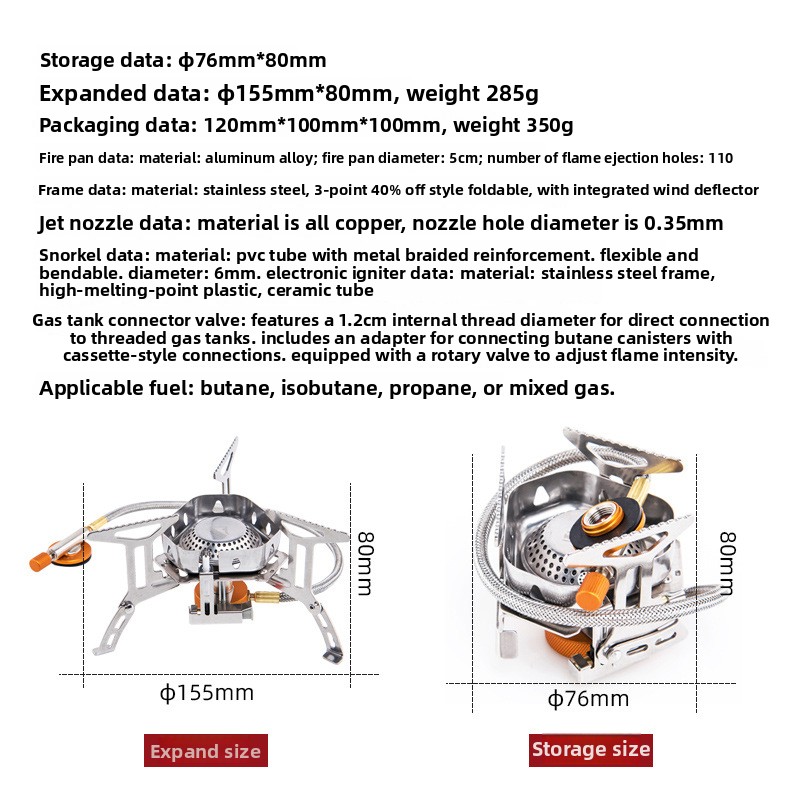 Kompor gas portabel tahan angi - Camping Cooking Canister ulasan dan harga