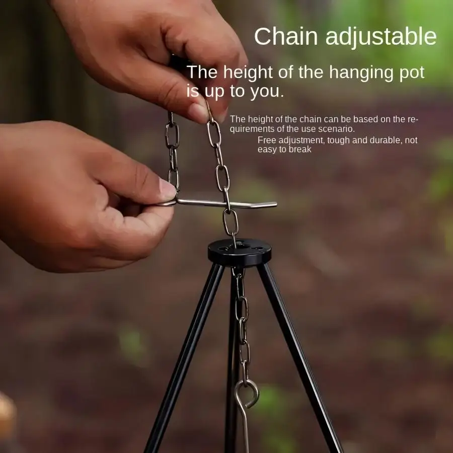 Tripod Api Unggun Besar Luar R - Camping Hanging Cooking Pot ulasan dan harga