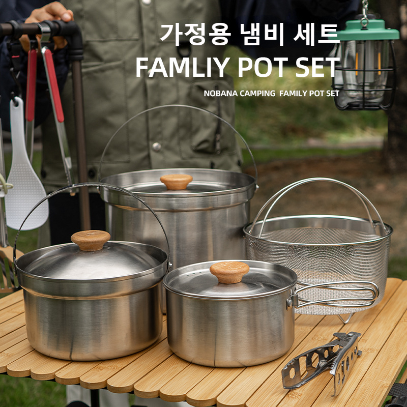 NOBANA Set Panci Baja Tahan Ka - Camping Cooking Roll ulasan dan harga