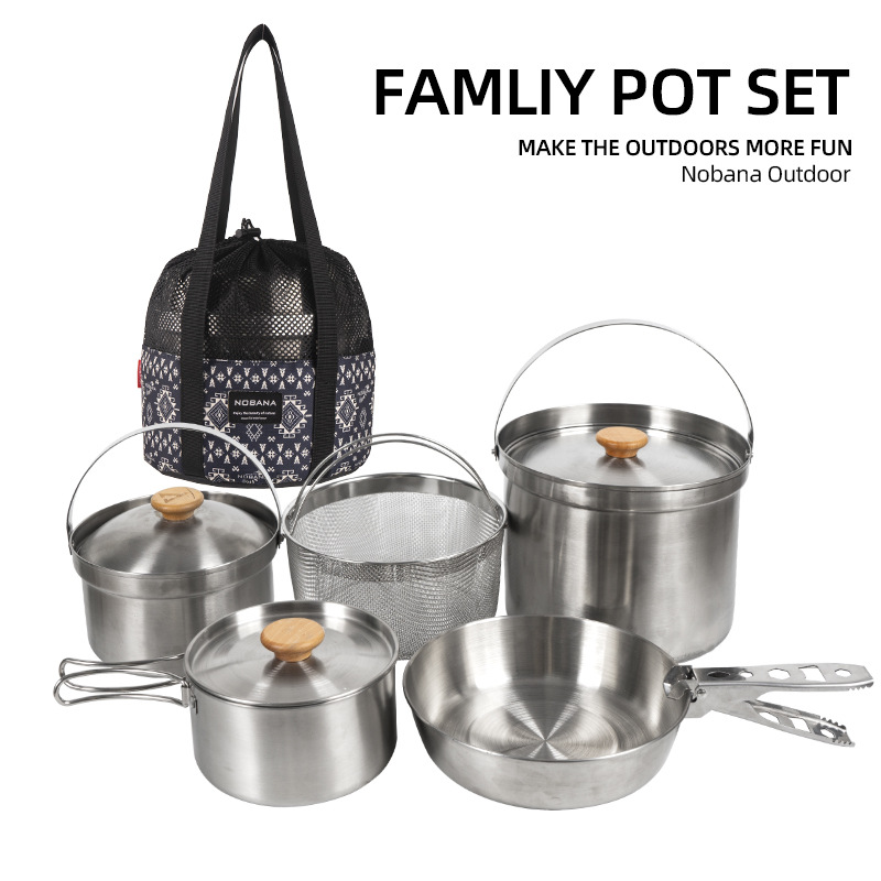 NOBANA Set Panci Baja Tahan Ka - Camping Cooking Roll ulasan dan harga