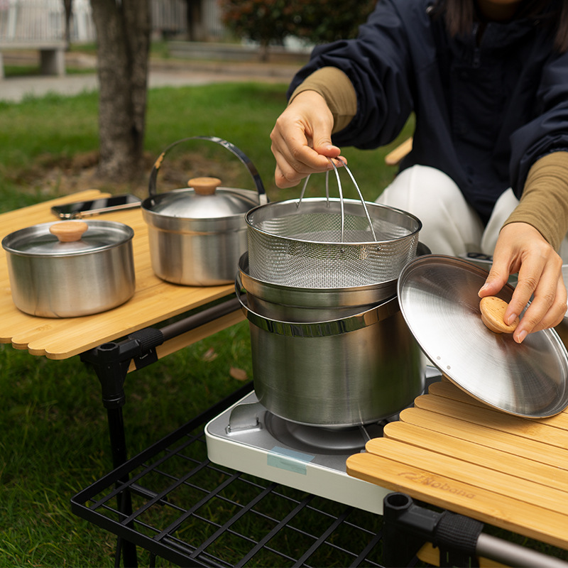 NOBANA Set Panci Baja Tahan Ka - Camping Cooking Roll ulasan dan harga