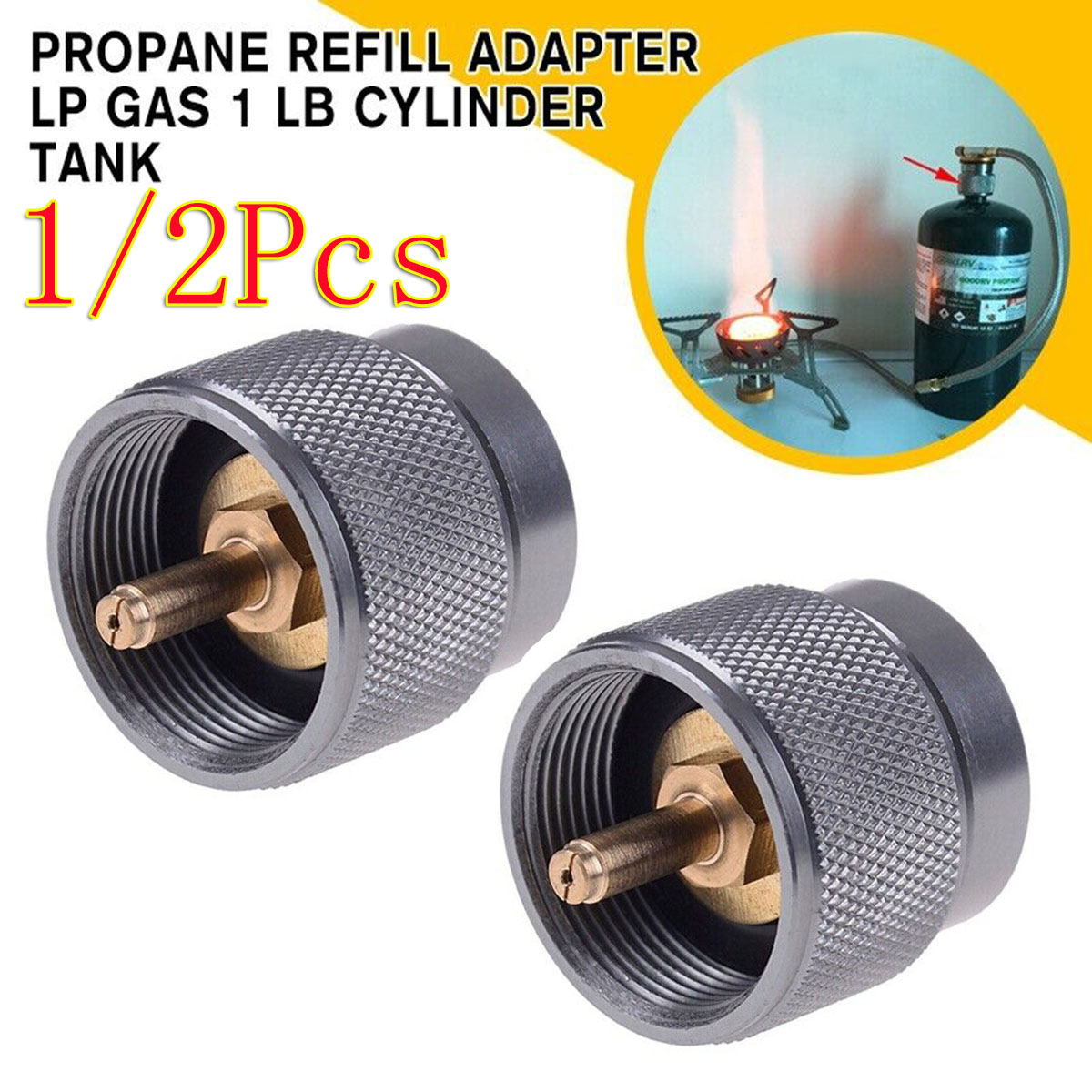 1/2 Buah Adaptor Isi Ulang Kom - Camping Cooking Canister ulasan dan harga