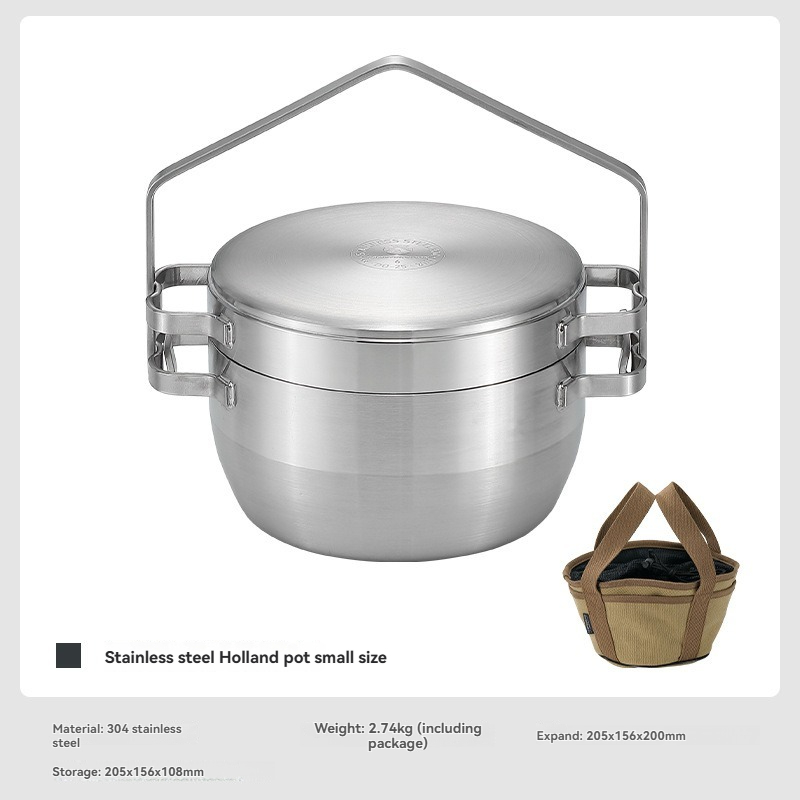 Panci gantung stainless steel  - Camping Hanging Cooking Pot ulasan dan harga