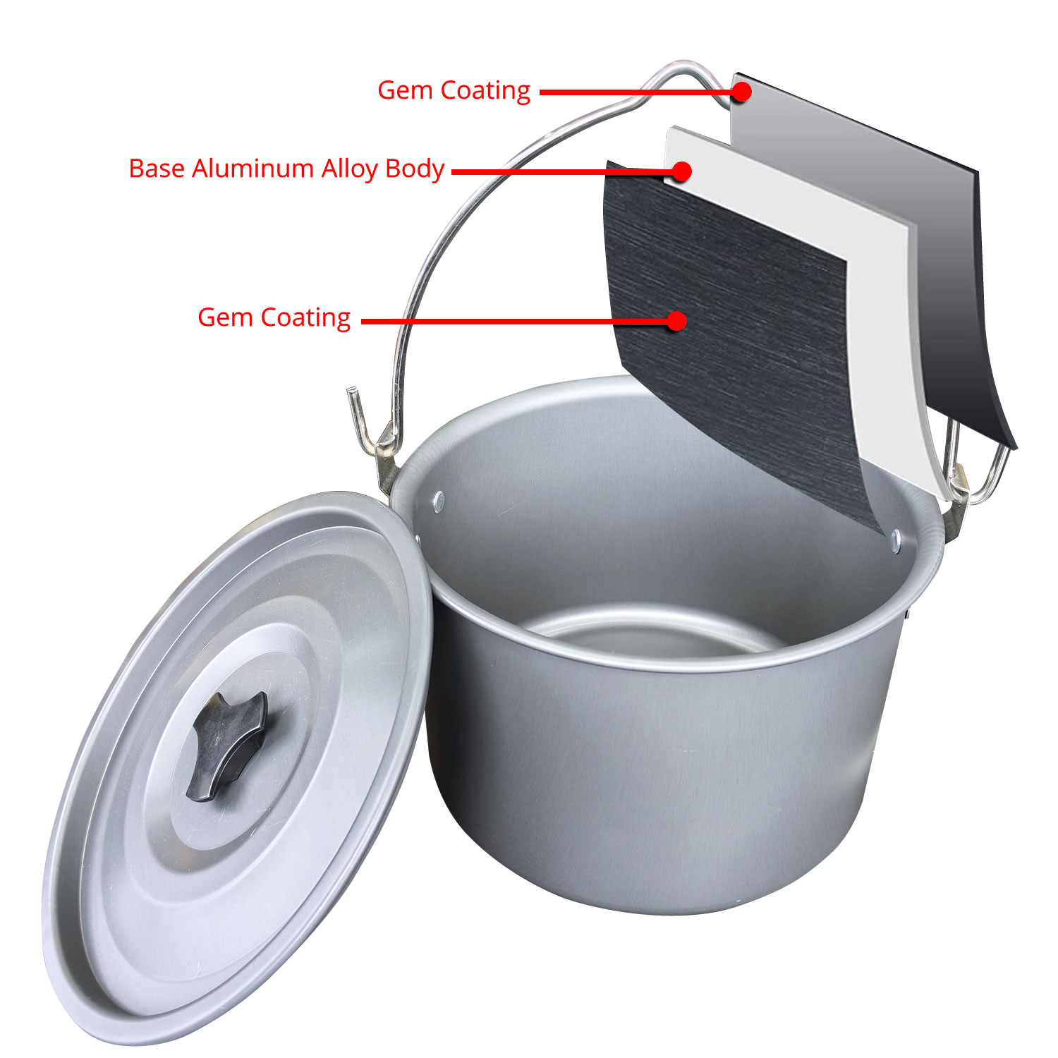 Panci Gantung Luar Ruangan 4L  - Camping Hanging Cooking Pot ulasan dan harga