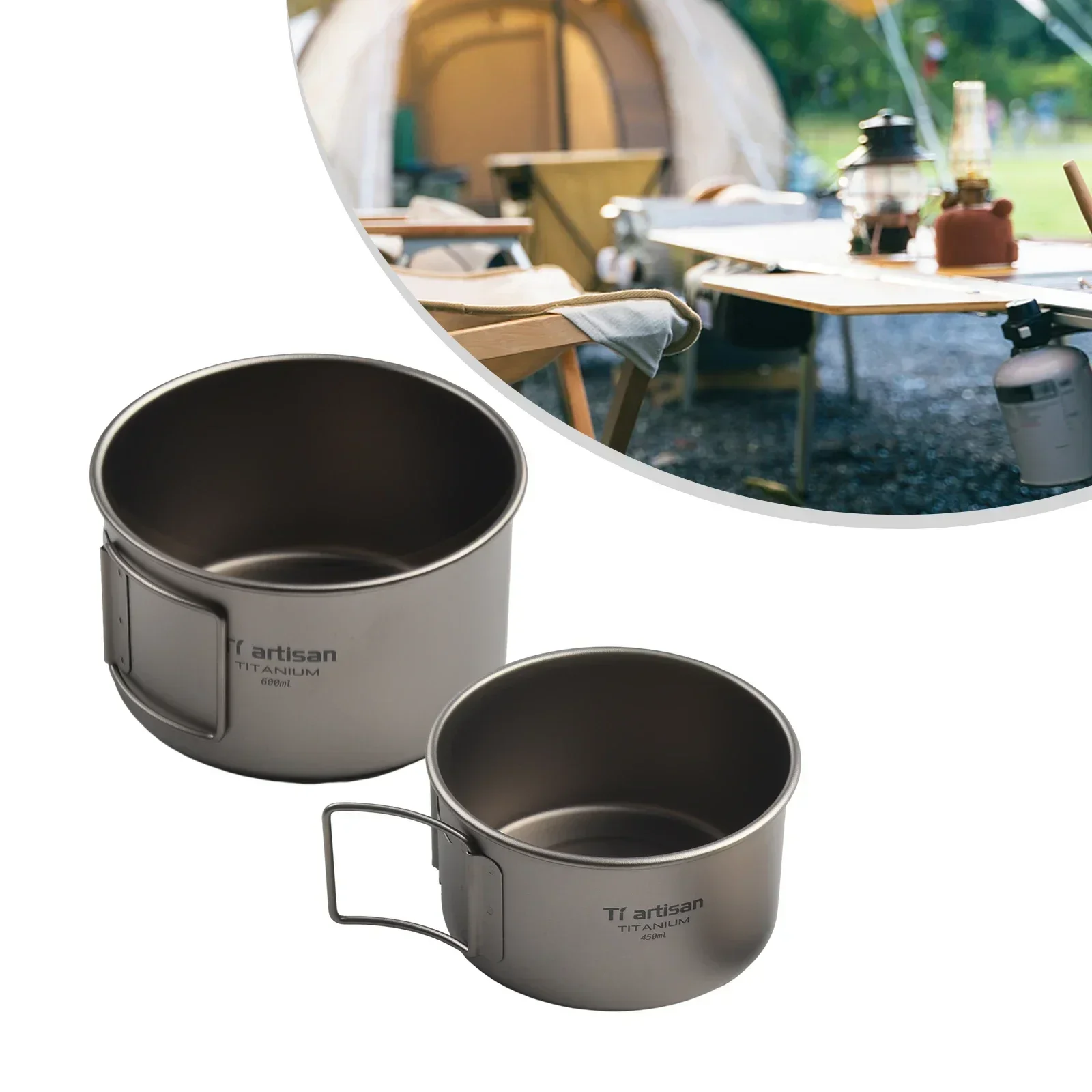 Mangkuk Titanium dengan pegang - Camping Cooking Container ulasan dan harga