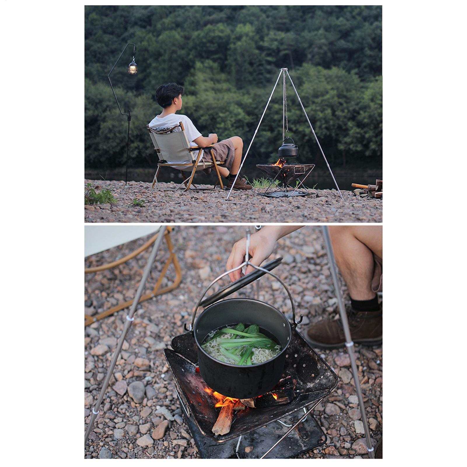 Tripod Api Unggun Besar untuk  - Camping Hanging Cooking Pot ulasan dan harga