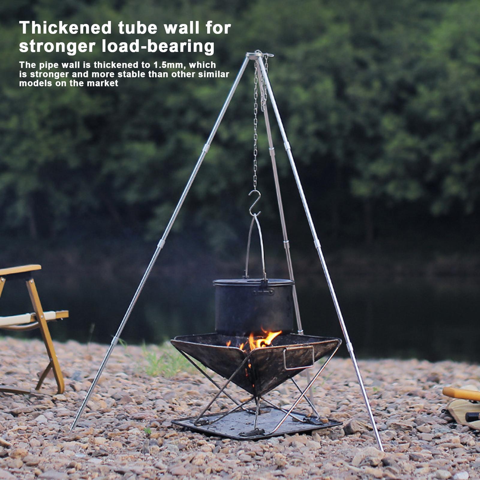 Tripod Api Unggun Besar untuk  - Camping Hanging Cooking Pot ulasan dan harga