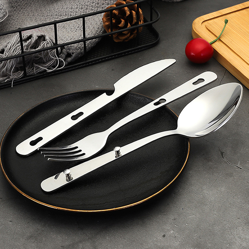 3pcs/set Peralatan Makan Porta - Camping Cooking Knife Set ulasan dan harga